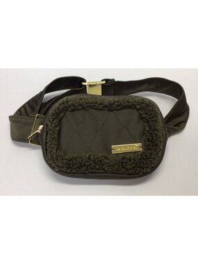 My Sunday Ski Belt Bag Fanny Pack Green Sherpa Gold
